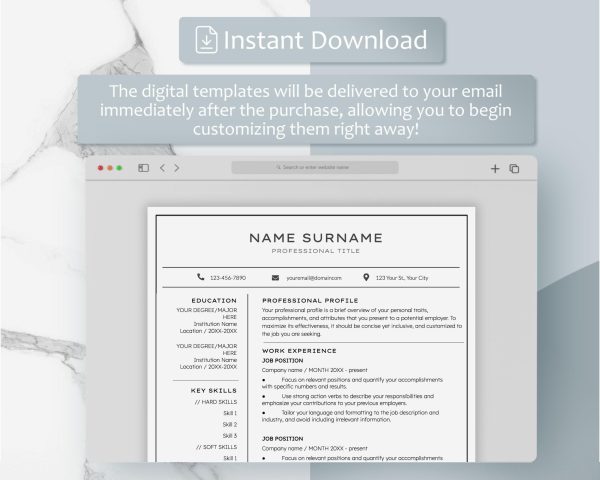 Executive Resume Professional Resume Template Modern Resume Word CV Resume Design Cover Letter Manager Director C Level Resume - Image 5