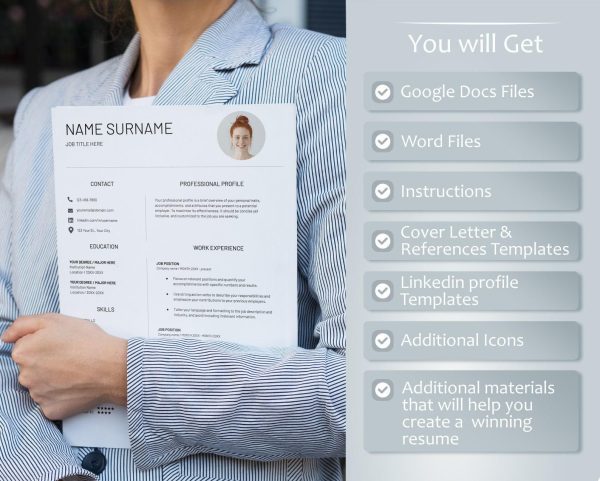 Resume Template Google Docs ATS Friendly Resume Template for Google Docs ATS functional Resume ATS Resume Template Resume Template Word - Image 2