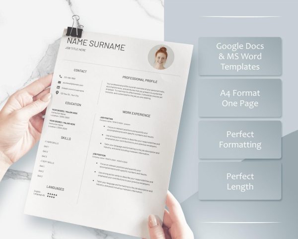 Resume Template Google Docs ATS Friendly Resume Template for Google Docs ATS functional Resume ATS Resume Template Resume Template Word - Image 3