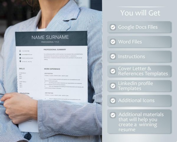 CEO Resume for Word Google Docs C Level Resume Modern Executive Resume Template President Manager Director Resume Template - Image 2