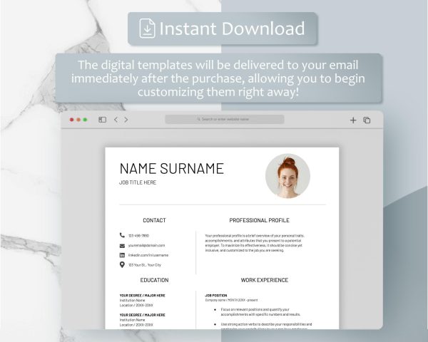 Resume Template Google Docs ATS Friendly Resume Template for Google Docs ATS functional Resume ATS Resume Template Resume Template Word - Image 5