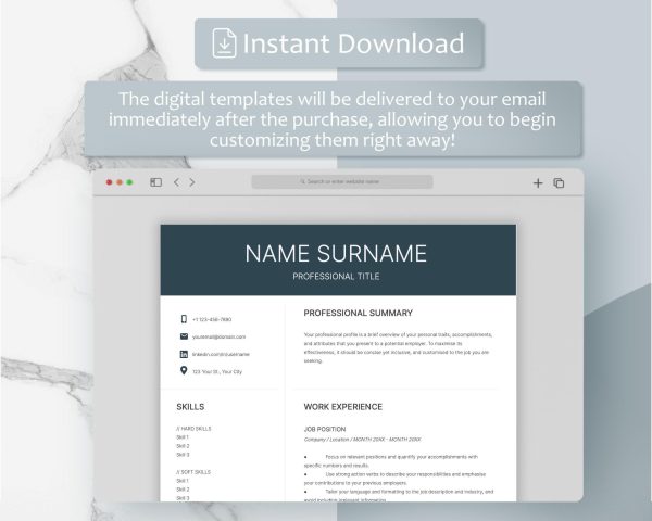 CEO Resume for Word Google Docs C Level Resume Modern Executive Resume Template President Manager Director Resume Template - Image 5