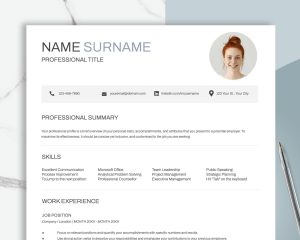 Resume Template Word Cv Template Professional Resume Executive Resume Template professional cv design Cover Letter Template