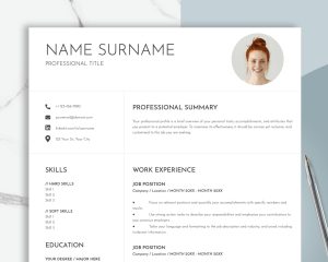 Cv Template Resume Template Cv Design Word Best Cv Resume Layout 2024 Resume with image Cv with Photo Resume