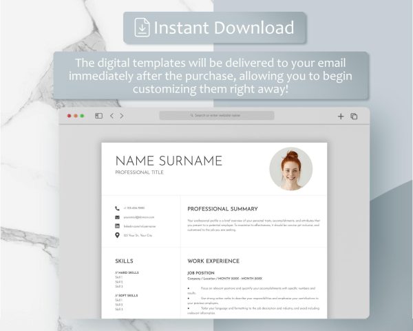 Cv Template Resume Template Cv Design Word Best Cv Resume Layout 2024 Resume with image Cv with Photo Resume - Image 5