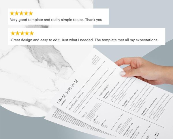 Google Docs Resume ATS Template for Word Resume Clean CV Template  Resume and Cover Letter Template resume template modern - Image 6