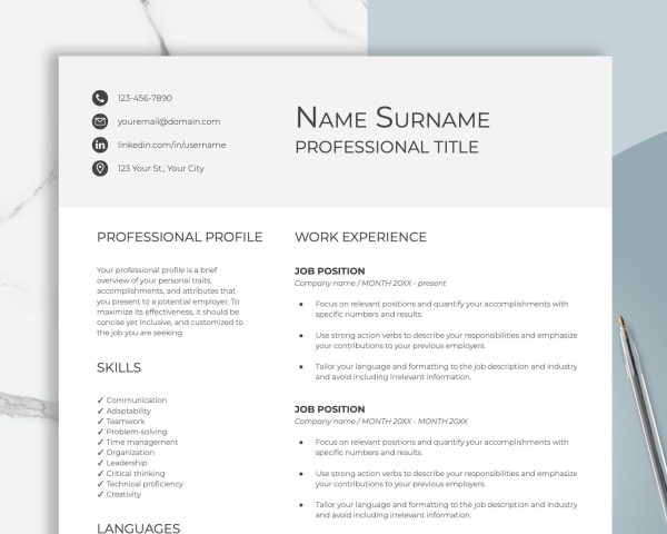 Nursing Resume Nurse Resume Registered Nurse CV Medical Assistant Nurse Resume Template Word Google Docs CV Nurse
