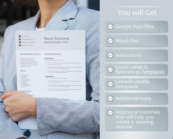 Nursing Resume Nurse Resume Registered Nurse CV Medical Assistant Nurse Resume Template Word Google Docs CV Nurse - Image 2
