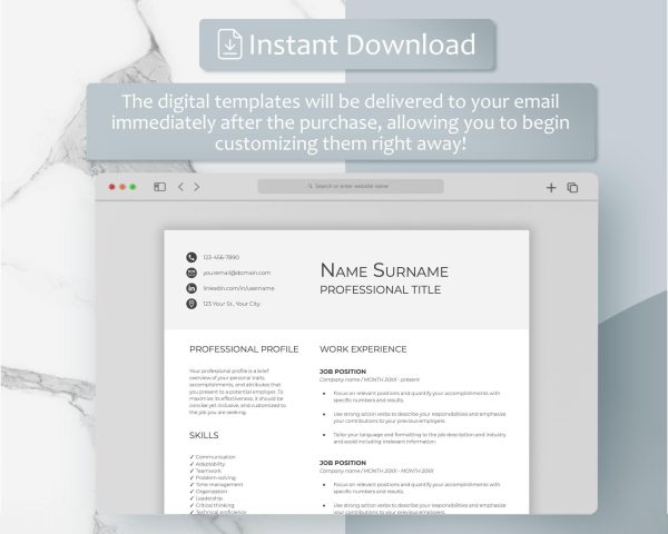 Nursing Resume Nurse Resume Registered Nurse CV Medical Assistant Nurse Resume Template Word Google Docs CV Nurse - Image 5