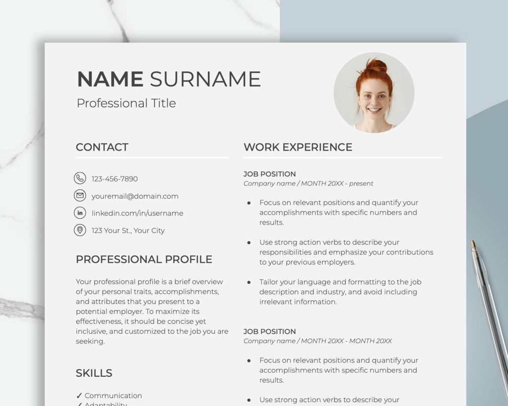2025 Clean Resume Template Google Docs ATS Friendly Modern Word Resume ...