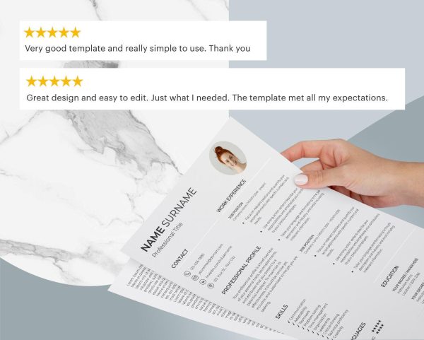 2025 Clean Resume Template Google Docs ATS Friendly Modern Word Resume Professional Executive Assistant Simple Minimalist Resume Template - Image 6