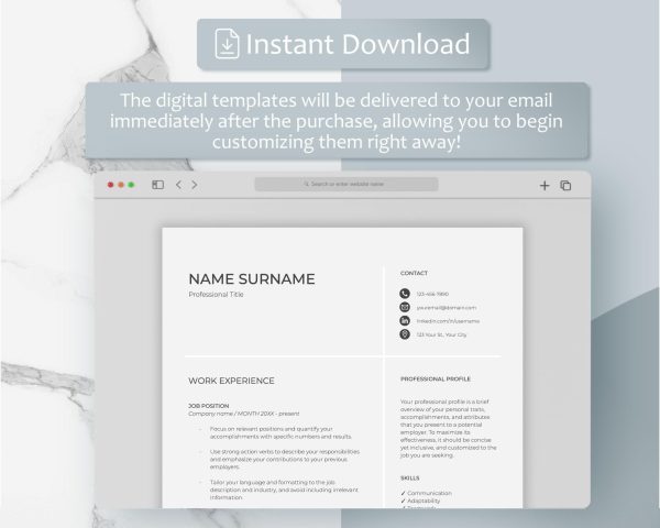 Resume Template Modern Resume Template Word Google Docs Nurse Teacher Resume Creative Resume Feminine Professional CV Template - Image 5