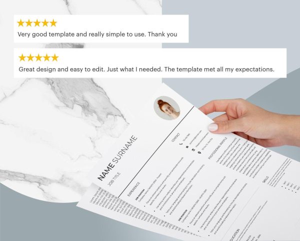 Professional Resume Template for Google Docs Word Clean Resume Template Simple Resume Template Minimal CV Resume Template - Image 6