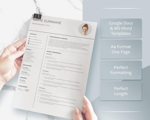 Executive Resume Template Word CV Google Docs CV Template Professional Resume Template Modern CV Template Minimal - Image 3