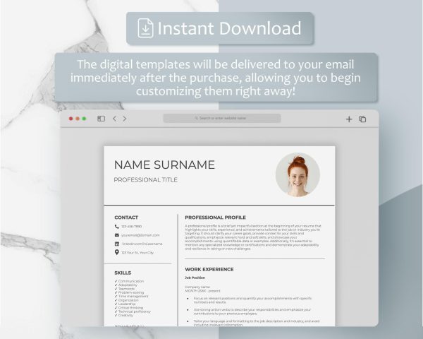 Executive Resume Template Word CV Google Docs CV Template Professional Resume Template Modern CV Template Minimal - Image 5