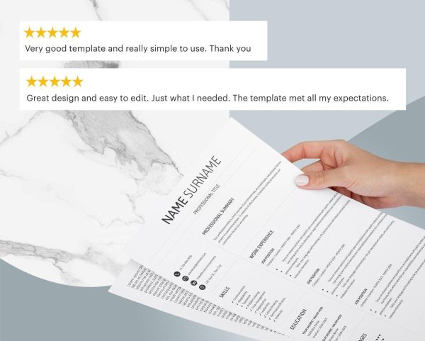 Resume Template Word Google Docs Professional Resume CV Template Modern Resume Minimalist Resume CV Resume - Image 6