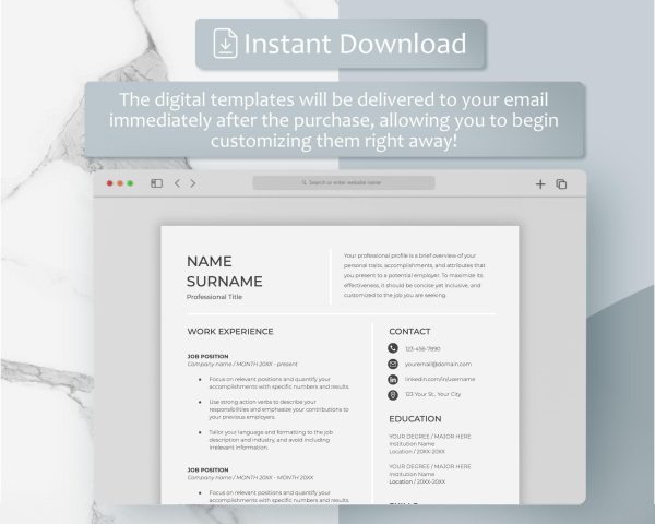 Registered Nurse Resume Nursing Student Resume Nurse Resume New Grad Nurse CV Template Medical Student Nurse Medical Assistant Resume - Image 5