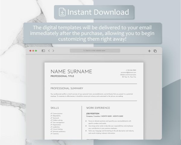 Nursing Resume Template for Google Docs Word Registered Nurse Resume Remote Nurse New Grad Nurse Practitioner Resume CV Template - Image 5