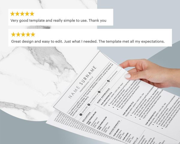 Resume Template Professional Resume Template Word Google Docs Creative Resume Template Clean Modern Executive Resume CV Template - Image 6