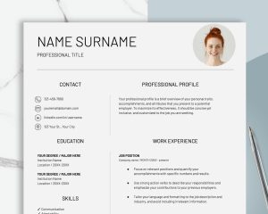 Resume Template Word Google Docs Resume CV Template Modern Resume Template Modern Executive Resume Template