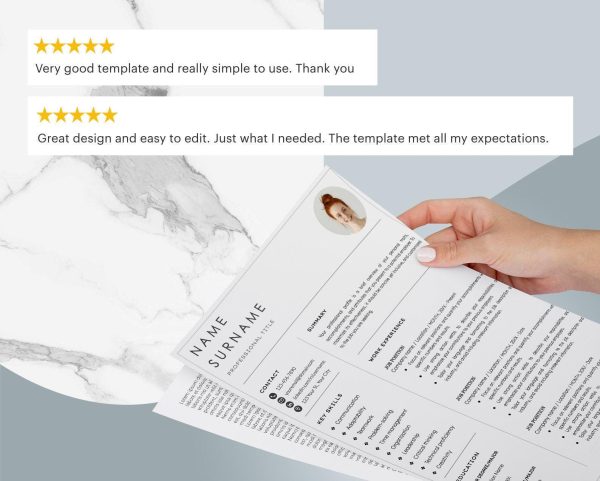 Resume Template Word Google Docs Professional Resume CV Template Modern Resume Minimalist Resume CV Resume - Image 6