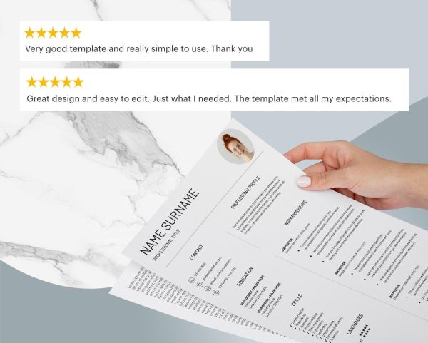 Resume Template Word Google Docs Resume CV Template Modern Resume Template Modern Executive Resume Template - Image 6