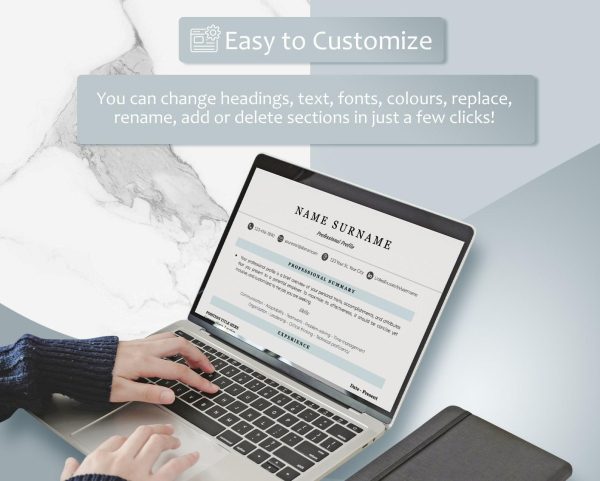 Minimalist Resume Template for Google Docs  Word - Clean Simple  Modern Executive Design with Free Cover Letter  Job Tips - Image 4