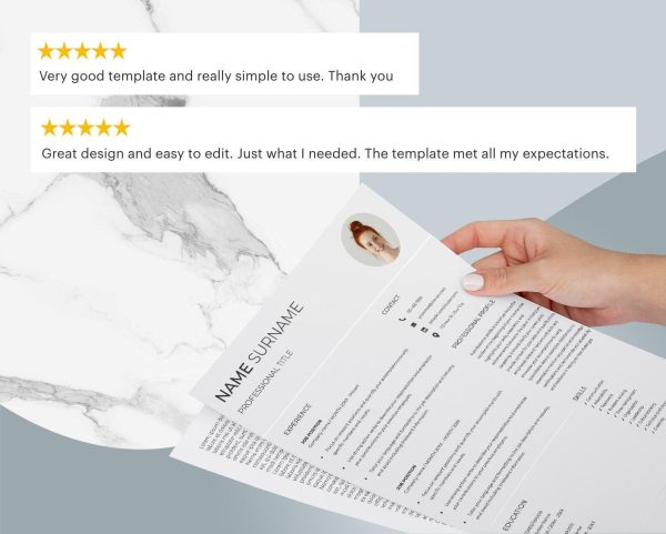 Professional Resume Template for Google Docs Word Modern Resume Template CV Template Minimalist Resume Instant Download - Image 6