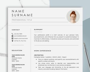 Executive Assistant Resume Template for Google Docs  Word - Creative CV Design for Administrative  Virtual Assistants - Fully Customizable