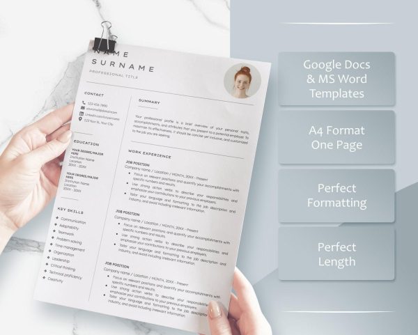 Executive Assistant Resume for Google Docs Word Admin Assistant Resume Template with Matching Cover Letter Resume Writing Guide - Image 3
