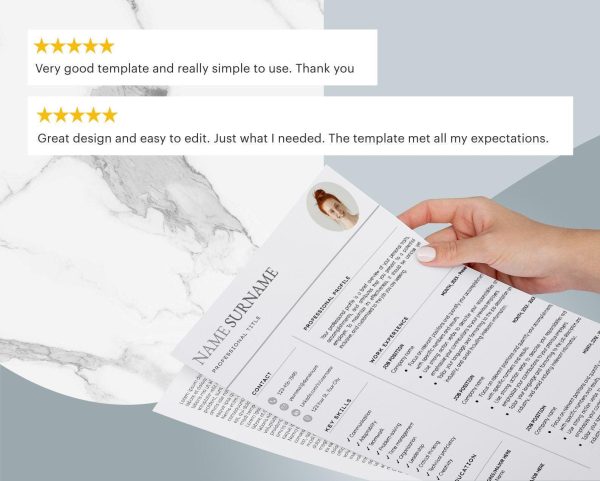 Resume Template Word Google Docs Professional Resume CV Template Modern Resume Minimalist Resume CV Resume Resume Template - Image 6