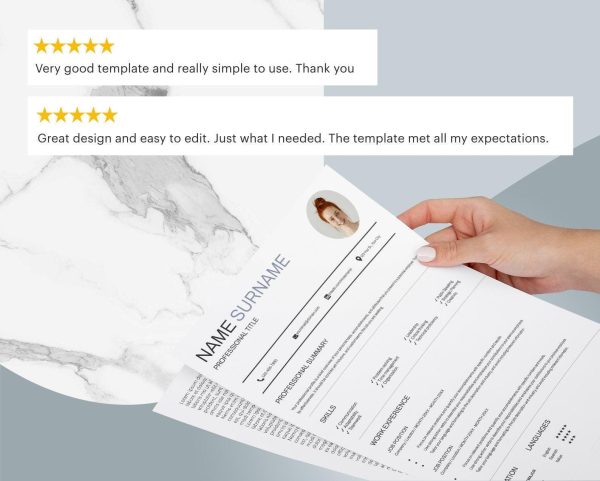 Resume Template CV Template Modern Resume Template for Google Docs Word Resume Template Cover Letter & References - Image 6