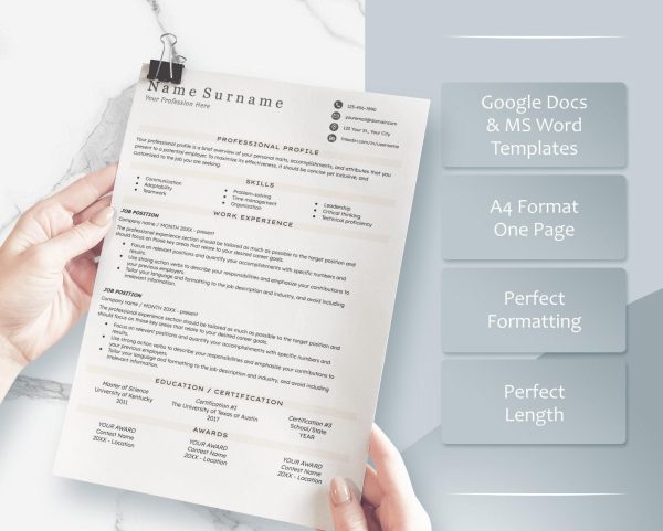 Editable Google Docs Resume Template – Enhance Your Professional Profile with Ease - Image 3