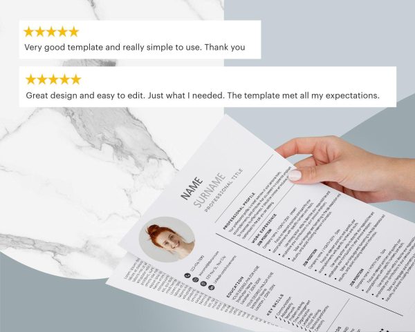 Resume Template with Picture for Word Google Docs Modern Clean Resume Professional CV Template Headshot Resume Instant Download - Image 6
