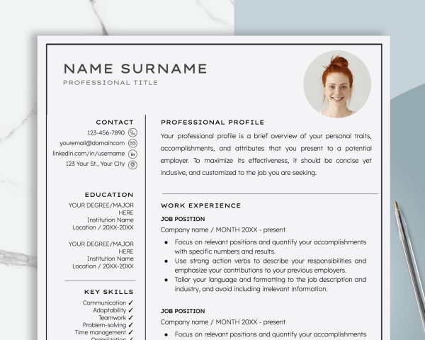 Resume Template Google Docs Word & CV Professional Executive Resume Cover Letter Creative Resume Template Modern CV Template