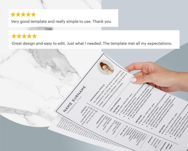 Resume Template Google Docs Word & CV Professional Executive Resume Cover Letter Creative Resume Template Modern CV Template - Image 6