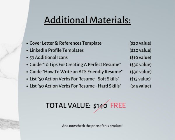 ATS Friendly Resume Template Word Google Docs ATS Resume Template ATS Cv Template Minimalist Resume Professional Resume Template - Image 8