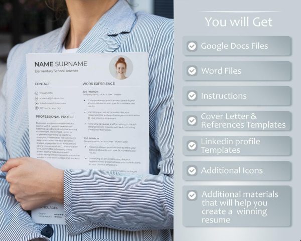 Resume Template Student CV Template College Resume Template College Application Resume Academic Resume High School Resume Student CV - Image 2