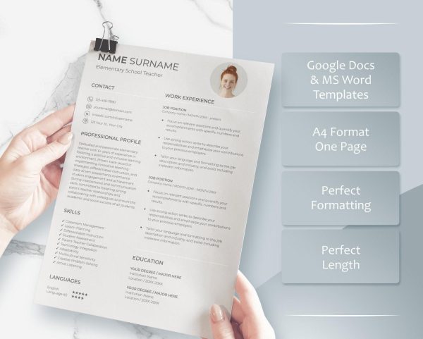 Resume Template Student CV Template College Resume Template College Application Resume Academic Resume High School Resume Student CV - Image 3