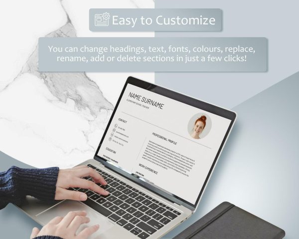Google Docs Word Resume Template Cover Letter References Resume Template Professional CV Template Resume Template with Photo - Image 4