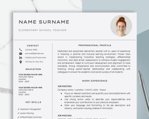 Teacher Resume Template Word Google Docs Teaching Resume CV Resume Template Professional Resume Template Teaching Resume