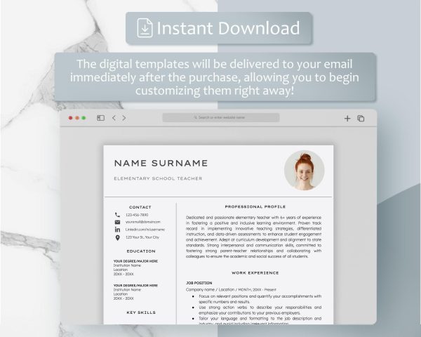 Teacher Resume Template Word Google Docs Teaching Resume CV Resume Template Professional Resume Template Teaching Resume - Image 5