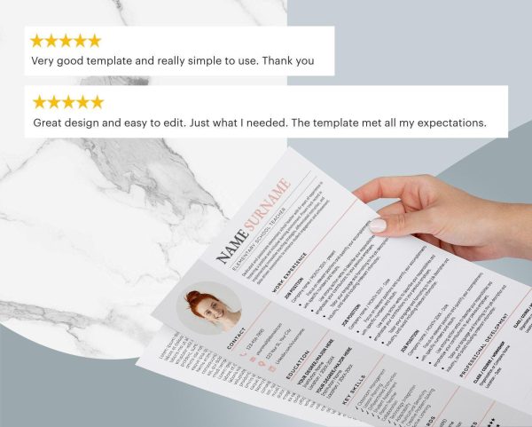 Resume Template Modern Resume Template Word Google Docs Nurse Teacher Resume Creative Resume Feminine Professional CV Template - Image 6