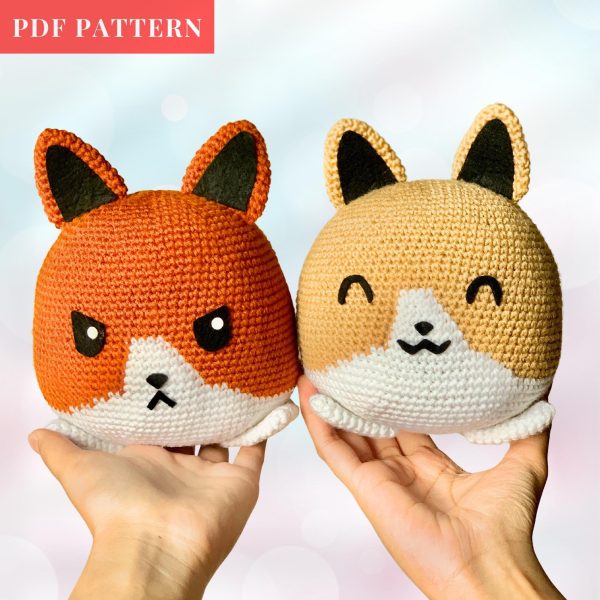 No-Sew Anime Animal Crochet Pattern Chibi Fox Downloadable PDF