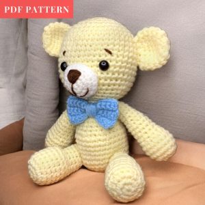 Crochet Pdf Pattern Bear Ted Amigurumi Downloadable